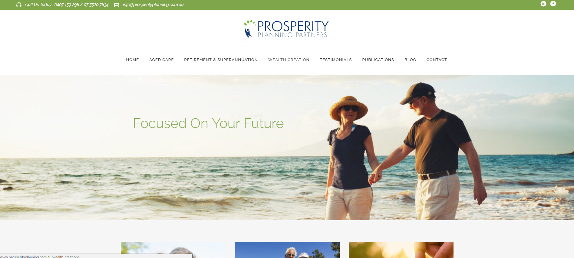Prosperity Planning Partners Website www.prosperityplanning.com.au